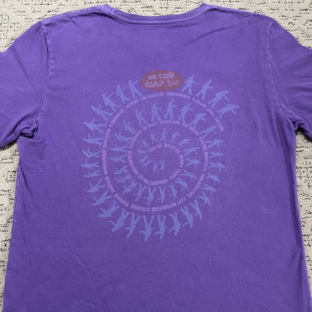 🎸 '21 Genesis Band I Can't Dance Album 2 Side Tour Reprint Purple Lucky Brand T - Picture 2 of 16
